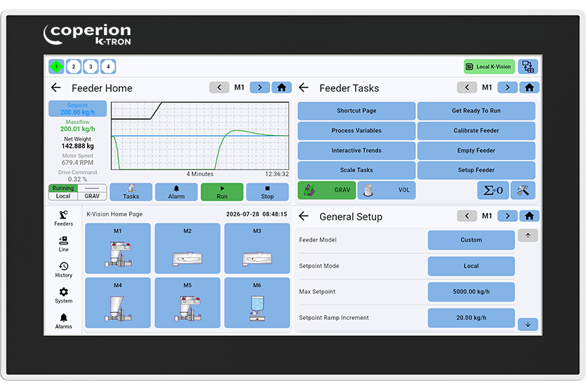 Coperion K-Tron K-Vision Line Controller with touch screen